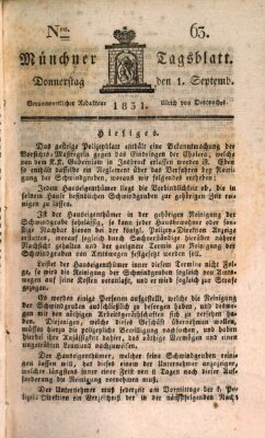 Münchener Tagblatt Donnerstag 1. September 1831