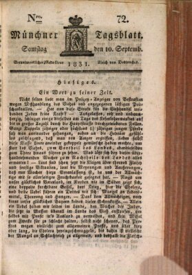 Münchener Tagblatt Samstag 10. September 1831