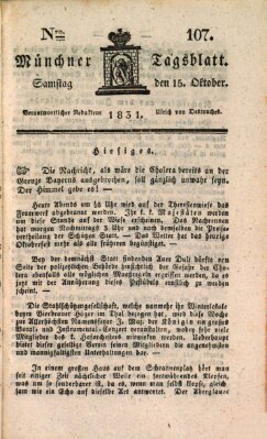 Münchener Tagblatt Samstag 15. Oktober 1831