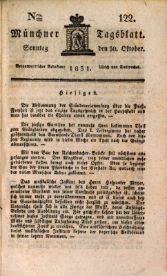 Münchener Tagblatt Sonntag 30. Oktober 1831