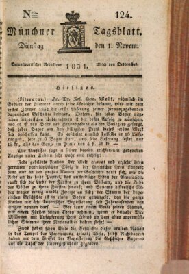 Münchener Tagblatt Dienstag 1. November 1831