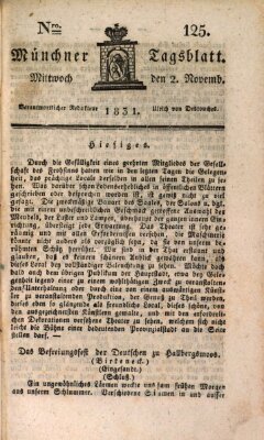 Münchener Tagblatt Mittwoch 2. November 1831