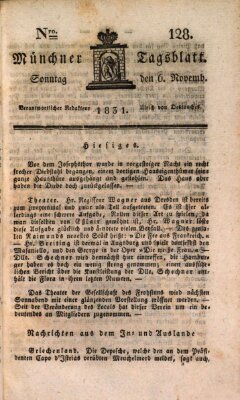 Münchener Tagblatt Sonntag 6. November 1831