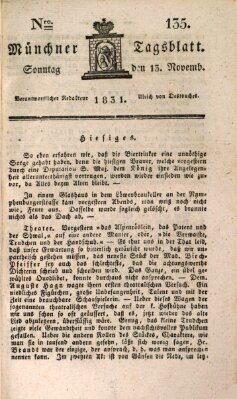 Münchener Tagblatt Sonntag 13. November 1831