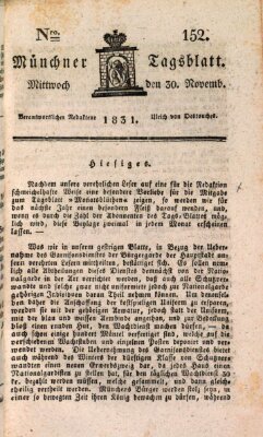 Münchener Tagblatt Mittwoch 30. November 1831