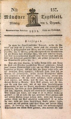 Münchener Tagblatt Montag 5. Dezember 1831