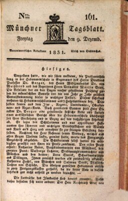 Münchener Tagblatt Freitag 9. Dezember 1831