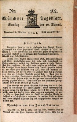 Münchener Tagblatt Samstag 10. Dezember 1831