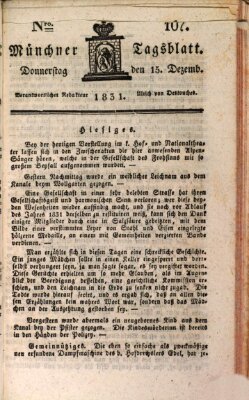 Münchener Tagblatt Donnerstag 15. Dezember 1831