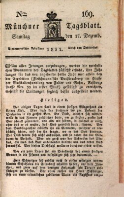 Münchener Tagblatt Samstag 17. Dezember 1831