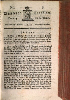 Münchener Tagblatt Sonntag 8. Januar 1832