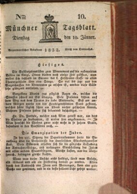 Münchener Tagblatt Dienstag 10. Januar 1832