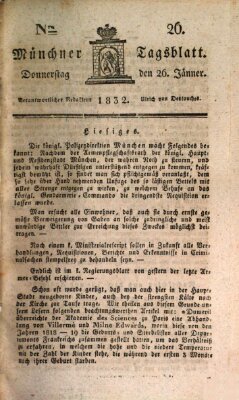 Münchener Tagblatt Donnerstag 26. Januar 1832