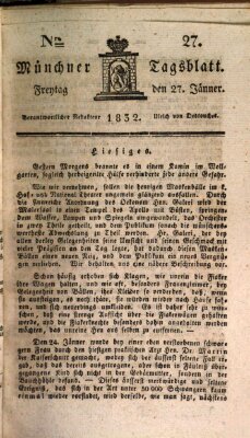 Münchener Tagblatt Freitag 27. Januar 1832