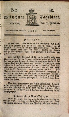 Münchener Tagblatt Dienstag 7. Februar 1832