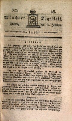 Münchener Tagblatt Freitag 17. Februar 1832