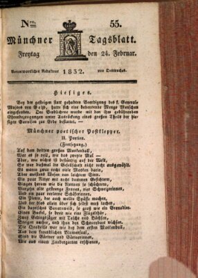 Münchener Tagblatt Freitag 24. Februar 1832