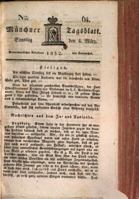 Münchener Tagblatt Sonntag 4. März 1832