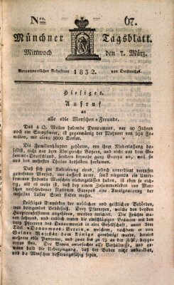 Münchener Tagblatt Mittwoch 7. März 1832