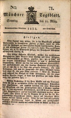 Münchener Tagblatt Sonntag 11. März 1832