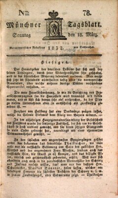 Münchener Tagblatt Sonntag 18. März 1832