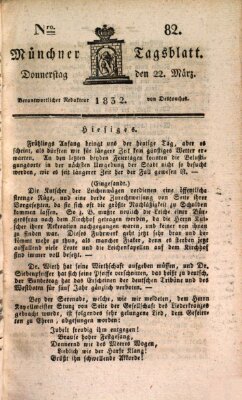 Münchener Tagblatt Donnerstag 22. März 1832