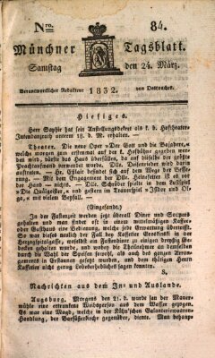 Münchener Tagblatt Samstag 24. März 1832