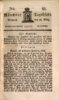 Münchener Tagblatt Mittwoch 28. März 1832