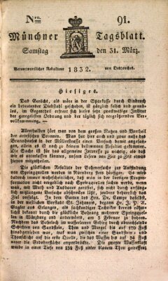 Münchener Tagblatt Samstag 31. März 1832