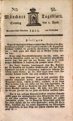 Münchener Tagblatt Sonntag 1. April 1832