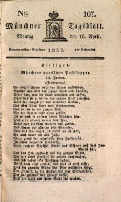 Münchener Tagblatt Montag 16. April 1832