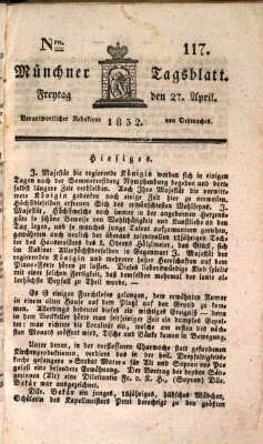 Münchener Tagblatt Freitag 27. April 1832