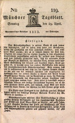 Münchener Tagblatt Sonntag 29. April 1832