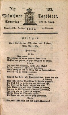 Münchener Tagblatt Donnerstag 3. Mai 1832