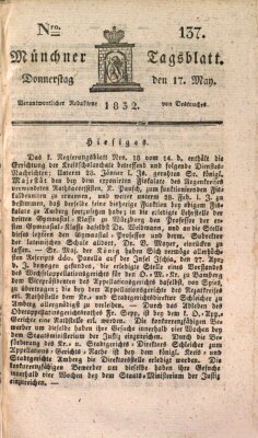 Münchener Tagblatt Donnerstag 17. Mai 1832