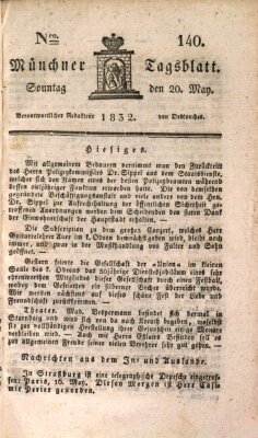 Münchener Tagblatt Sonntag 20. Mai 1832