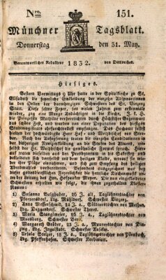 Münchener Tagblatt Donnerstag 31. Mai 1832