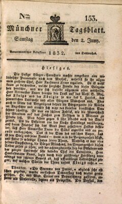 Münchener Tagblatt Samstag 2. Juni 1832