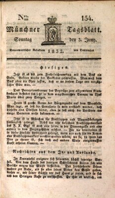 Münchener Tagblatt Sonntag 3. Juni 1832