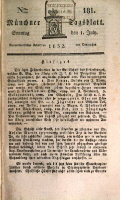 Münchener Tagblatt Sonntag 1. Juli 1832