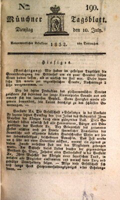 Münchener Tagblatt Dienstag 10. Juli 1832