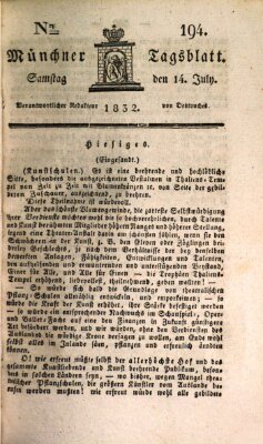 Münchener Tagblatt Samstag 14. Juli 1832