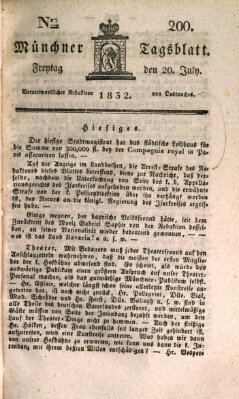 Münchener Tagblatt Freitag 20. Juli 1832