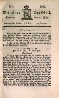 Münchener Tagblatt Sonntag 22. Juli 1832