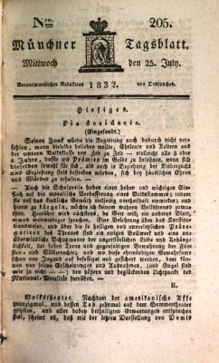 Münchener Tagblatt Mittwoch 25. Juli 1832