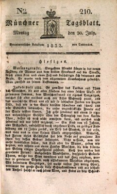 Münchener Tagblatt Montag 30. Juli 1832