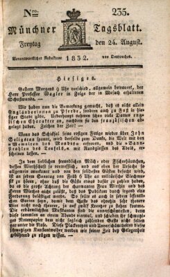 Münchener Tagblatt Freitag 24. August 1832