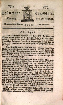 Münchener Tagblatt Sonntag 26. August 1832