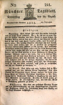 Münchener Tagblatt Donnerstag 30. August 1832