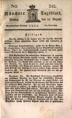 Münchener Tagblatt Freitag 31. August 1832